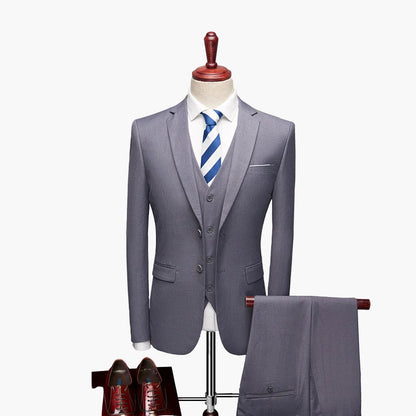 Men's 3-piece Suit Set – Modern Slim Fit for Wedding & Business