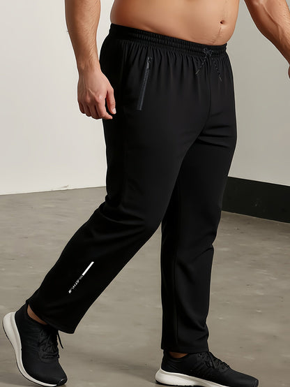 Herren Jogginghose Sportlich Lässig mit Reißverschluss und Print für Frühling und Sommer