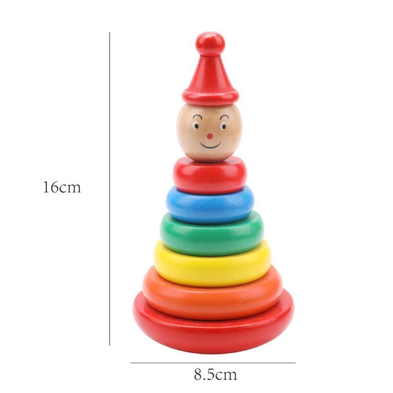 Children's Stacking Toy Wooden Rainbow Tower – Educational Toy for Boys and Girls, Montessori Pedagogy