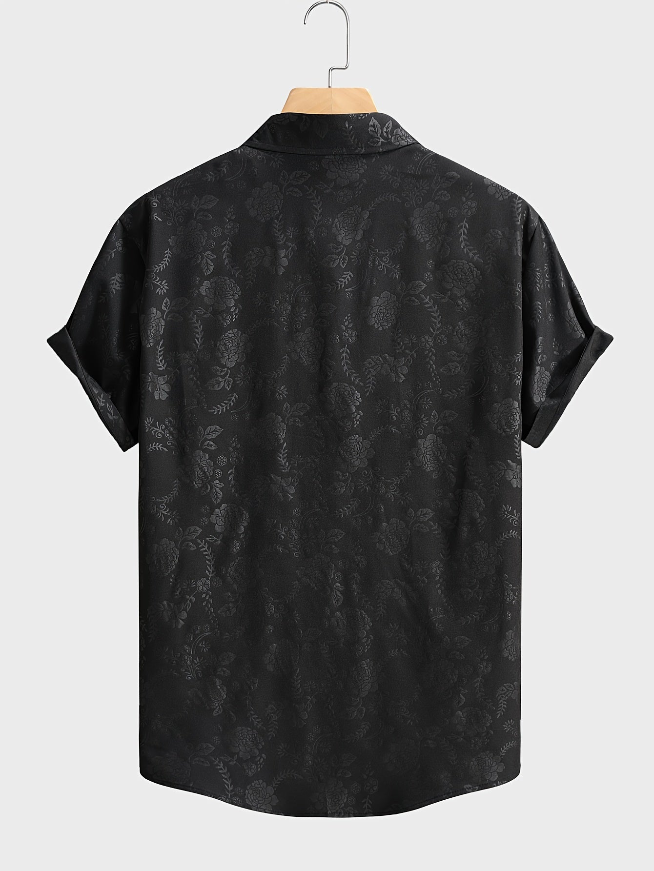 Men's Short-Sleeve Shirt Modern Floral Print – Stylish Casual Wear for Summer
