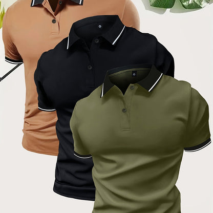 Men's Modern Casual Polo Shirt for Everyday and Leisure