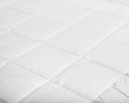Dekbed 4-seizoenen micropercal wit 240 x 200 cm, 3D-luchtband en afritsbaar met drukknopen