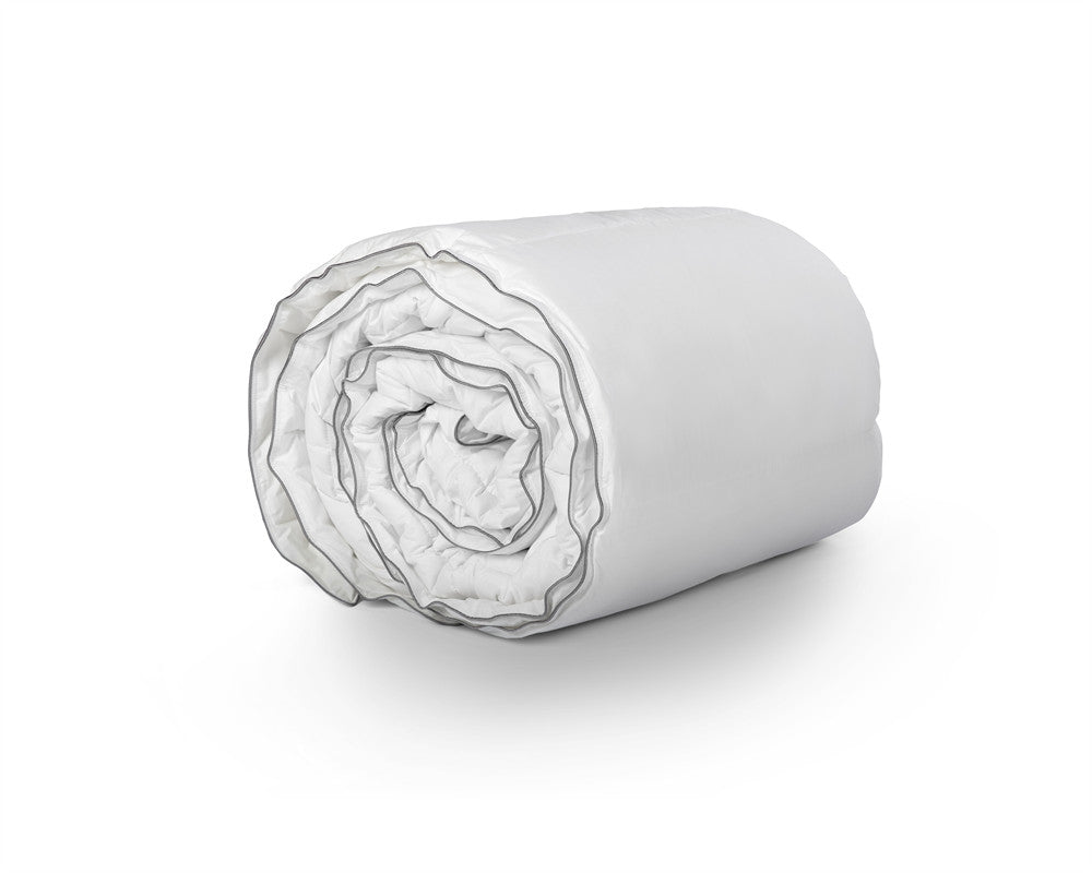 Dekbed eenpersoons percale katoen wit 200 x 200 cm, warmteklasse 2, vulgewicht 400 g/m²