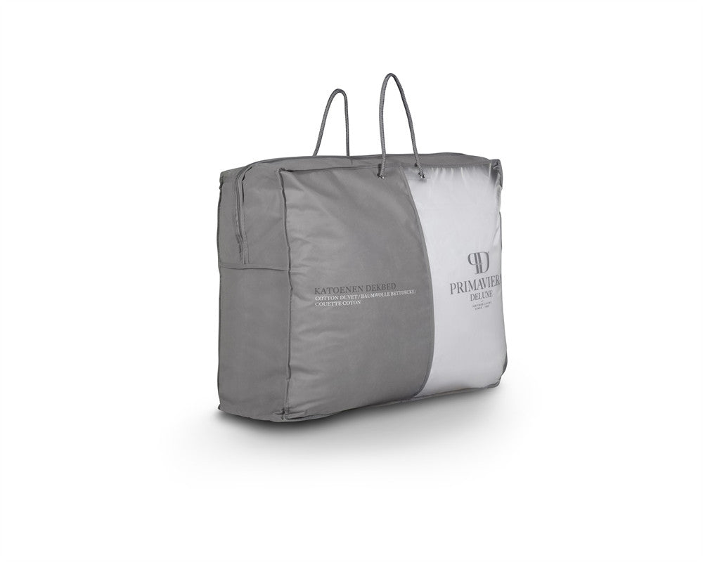 Dekbed eenpersoons percale katoen wit 200 x 200 cm, warmteklasse 2, vulgewicht 400 g/m²