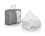 Dekbed eenpersoons percale katoen wit 200 x 200 cm, warmteklasse 2, vulgewicht 400 g/m²