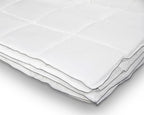 Dekbed 4-seizoenen percale katoen wit 140 x 200 cm, met drukknopen en opstaande rand