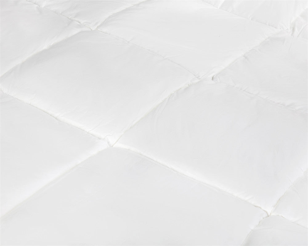 Dekbed 4-seizoenen percale katoen wit 140 x 200 cm, met drukknopen en opstaande rand