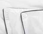 Dekbed 4-seizoenen percale katoen wit 140 x 200 cm, met drukknopen en opstaande rand