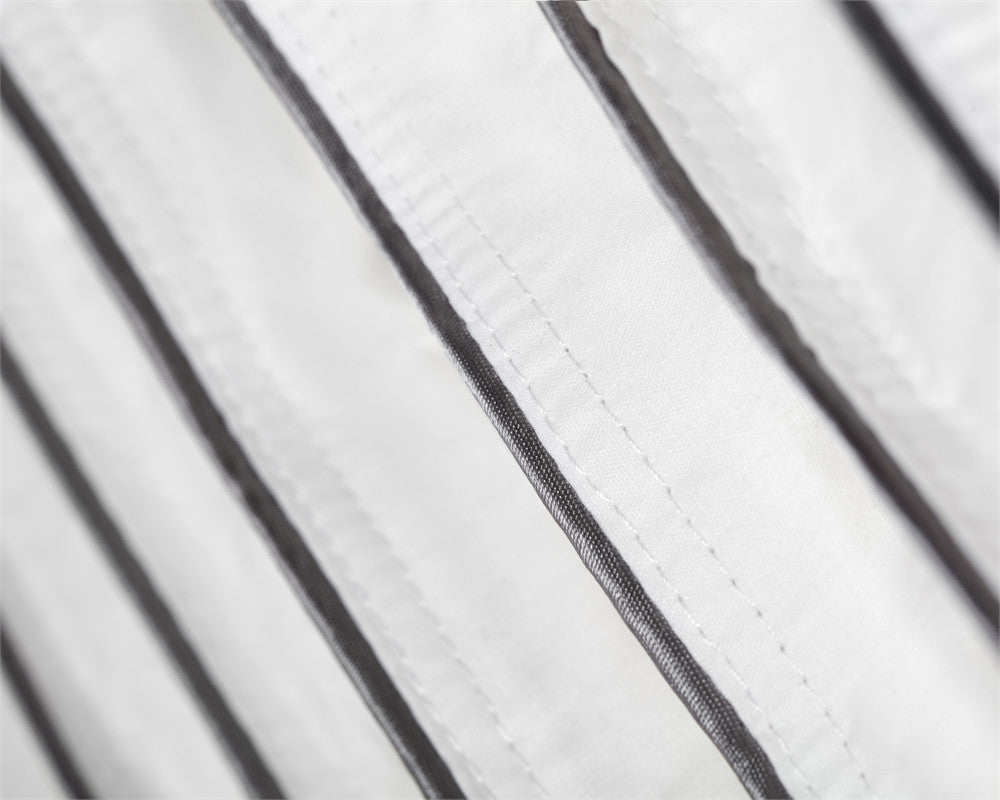 Dekbed 4-seizoenen percale katoen wit 140 x 220 cm, met drukknopen, zomer- en herfstdeel