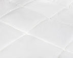 Dekbed 4-seizoenen percale katoen wit 200 x 200 cm, met drukknopen en eco-dons vulling