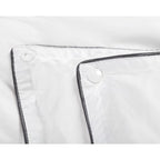 4-seizoenen dekbed percale katoen wit, 2 losse delen met drukknopen, 240 x 200 cm