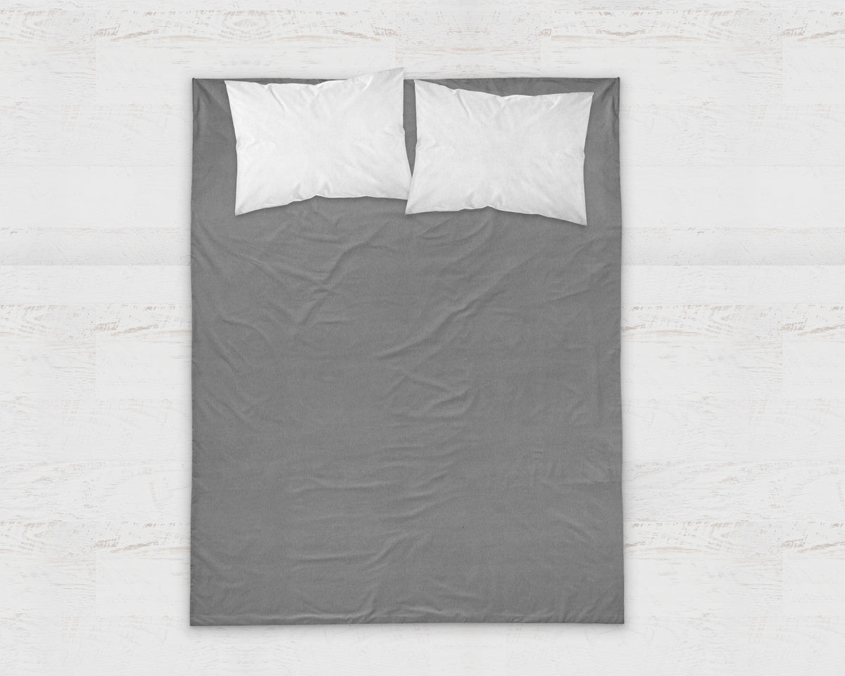 Laken flanel 100% katoen antraciet 260 x 250 cm, dubbelzijdig geborsteld, voor de slaapkamer