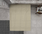 Hoeslaken flanel katoen taupe 180 x 200/210 cm, geschikt voor matrassen tot 30 cm hoekhoogte