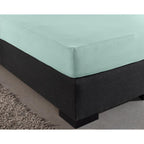 Hoeslaken jersey katoen pastelblauw 140 x 200/220 cm, hoekhoogte 40 cm, voor boxspring en matras
