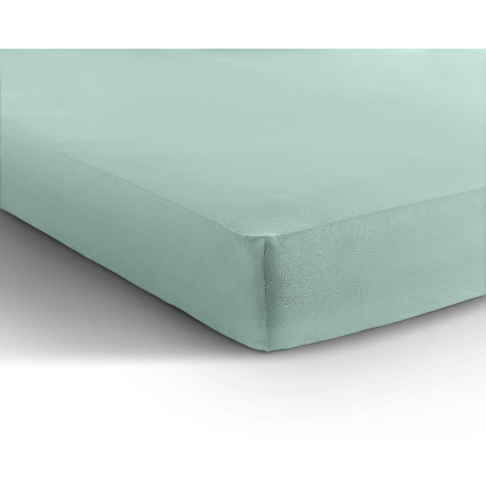 Hoeslaken jersey katoen pastelblauw 140 x 200/220 cm, hoekhoogte 40 cm, voor boxspring en matras