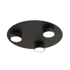 Plafondlamp gepoedercoat staal, modern Bolx, zwart Ø 30 cm met 3 GX53-fittingen