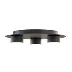 Plafondlamp gepoedercoat staal, modern Bolx, zwart Ø 30 cm met 3 GX53-fittingen
