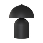 Tafellamp gepoedercoat staal Mush, Scandinavisch, zwart, Ø 18 x 24 cm, voor slaapkamer, woonkamer of kantoor