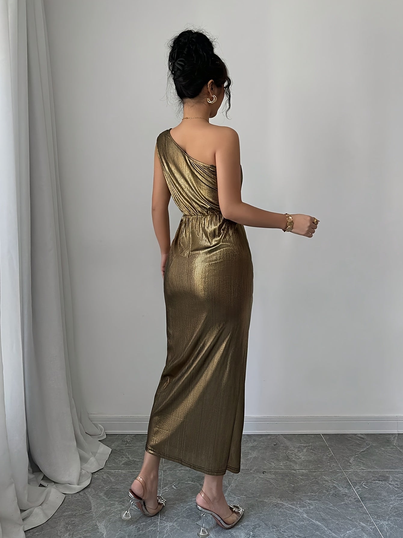 Women's One-Shoulder Bodycon Party Dress – Elegant Asymmetric Cut for Special Occasions