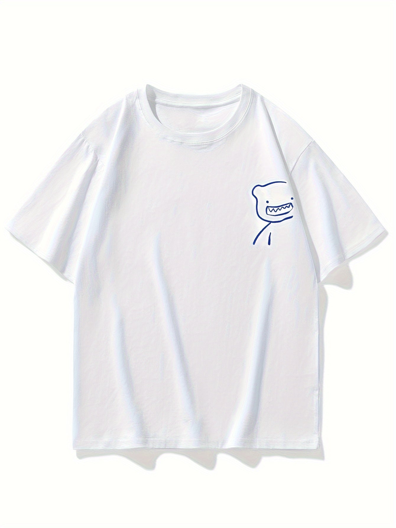 Men's Oversized Streetwear T-Shirt with Bear Print – Artistic Look, Casual Fashion