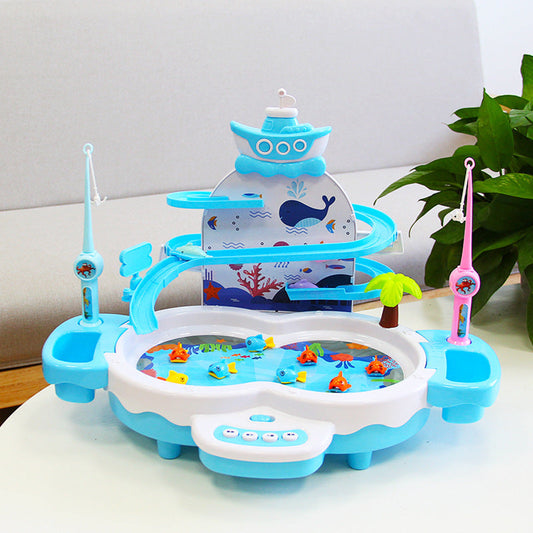 Electric fishing game for children – music, educational toy and fishing fun, unisex, Montessori style