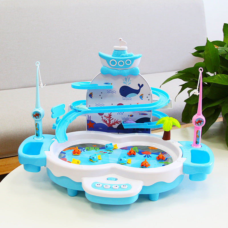 Electric fishing game for children – music, educational toy and fishing fun, unisex, Montessori style