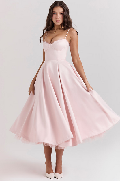 Women's Festive Strapless Dress in Vintage Style for Special Occasions and Evening Events