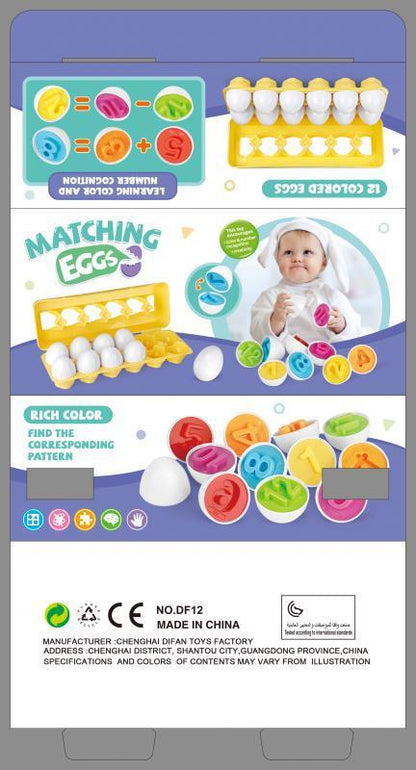 Educational Toy Egg Set for Children – Educational Sorting & Stacking Game from 3 Years, Boys & Girls