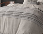 Dekbedovertrek micropercal katoenmix grijs met tekstprint Residence 200 x 220 cm, met 2 kussenslopen 60 x 70 cm