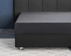 Hoeslaken katoensatijn T210 antraciet 70 x 200 cm, hoekhoogte 30 cm, voor de slaapkamer
