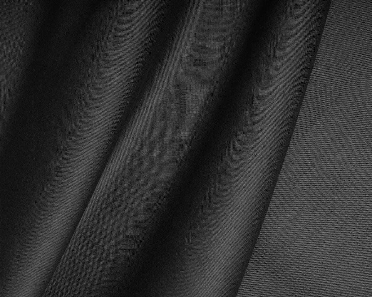 Hoeslaken katoensatijn zwart 120 x 200 cm, hoekhoogte 30 cm, T210, reactief gewassen, licht glanzend