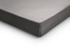 Hoeslaken katoensatijn grijs 120 x 200 cm, hoekhoogte 30 cm, zacht en ademend voor de slaapkamer
