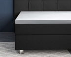 Hoeslaken katoensatijn wit 90 x 220 cm, voor topper, T210, reactief gewassen, slaapkamer