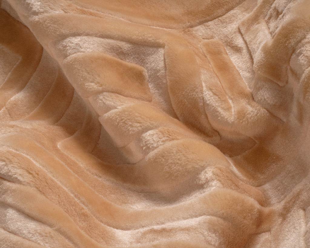 Fleecedeken polyester geëmbosseerd beige 200 x 240 cm, voor slaapkamer en woonkamer