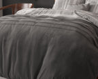 Dekbedovertrek katoen-polyester Moon Lights grijs gestreept 240 x 220 cm, met kussenslopen 60 x 70 cm