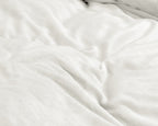 Dekbedovertrek velvet polyester effen wit 140 x 220 cm, met kussensloop 60 x 70 cm, eenpersoons