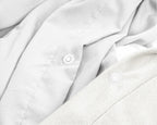 Dekbedovertrek velvet polyester effen wit 140 x 220 cm, met kussensloop 60 x 70 cm, eenpersoons