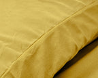 Dekbedovertrek velvet effen goud 240 x 220 cm, met 2 kussenslopen 60 x 70 cm voor de slaapkamer