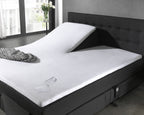 Hoeslaken splittopper waterdicht molton katoen wit 140 x 200 cm, hoekhoogte tot 10 cm