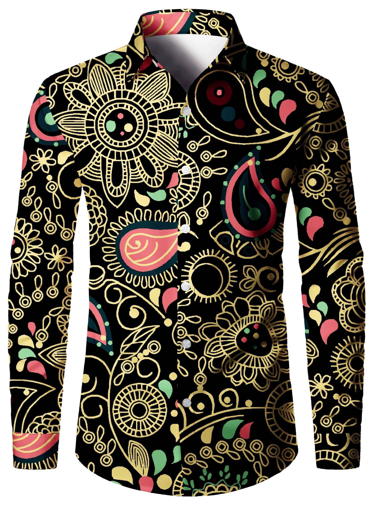 Tom – 3D Digitaldruck Herrenhemd im amerikanischen Stil