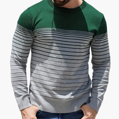 Men's Sweater Casual Stripe Pattern Long Sleeve – Stylish for Everyday and Leisure
