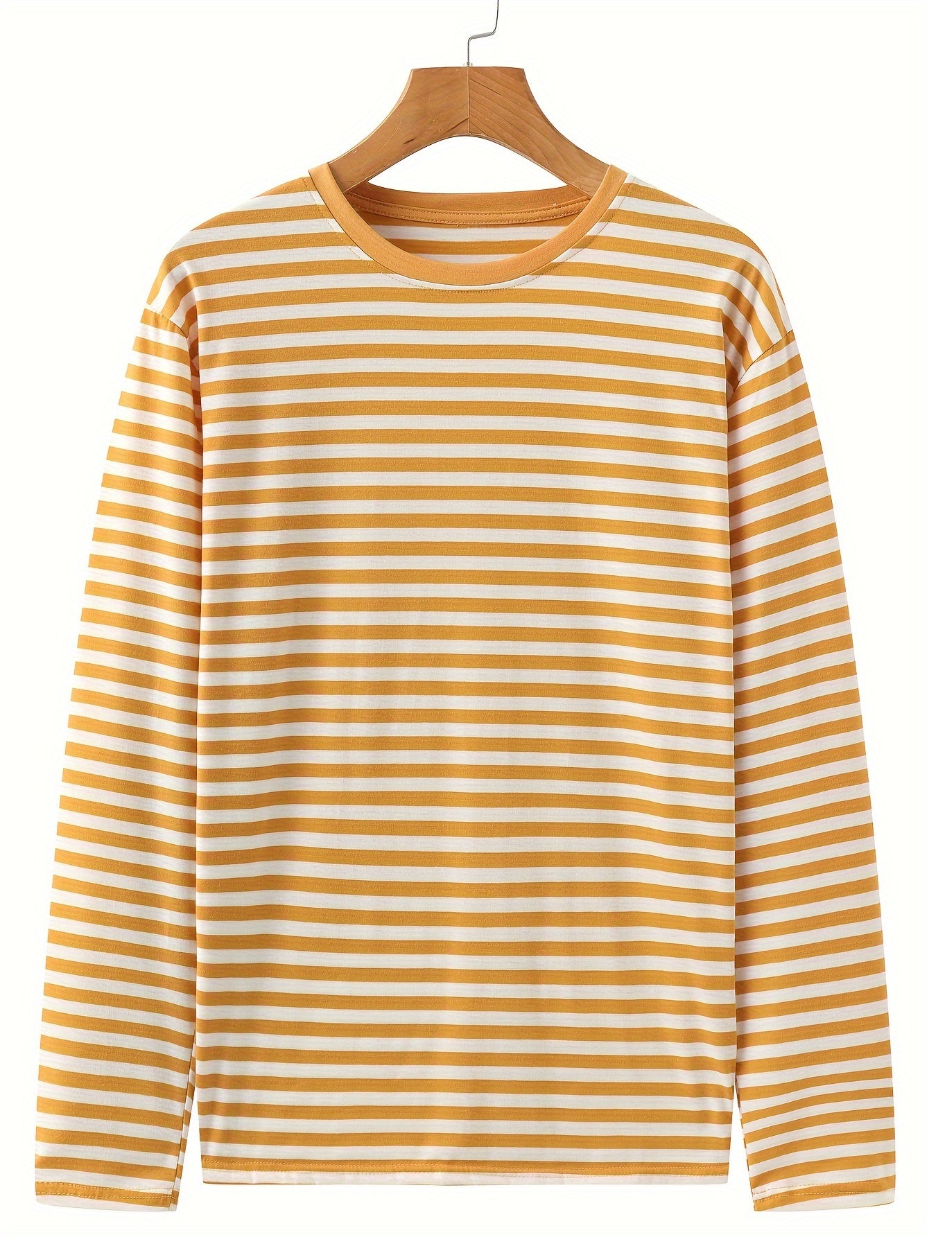 Striped long-sleeve crew-neck shirt for women and men