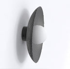 Wandlamp gepoedercoat staal modern Vibez K1 zwart met witte kap, 30 x 13 x 30 cm, G9 led