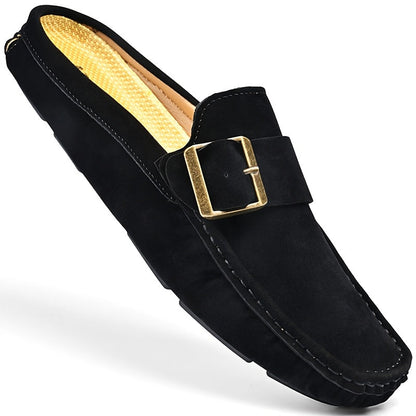 Men's Moccasin Slippers with Buckle – Elegant Loafers for Leisure and Everyday Wear