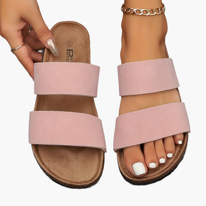 Women's Comfort Sandals with Double Straps – Fashionable Casual Shoes for Summer