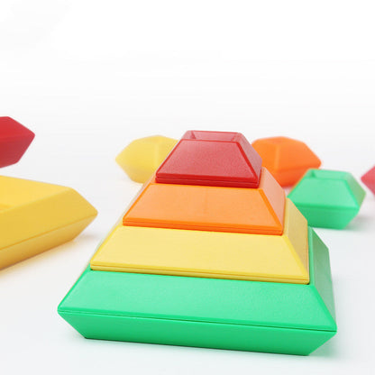 Creative construction toy for children – stackable learning wooden building blocks