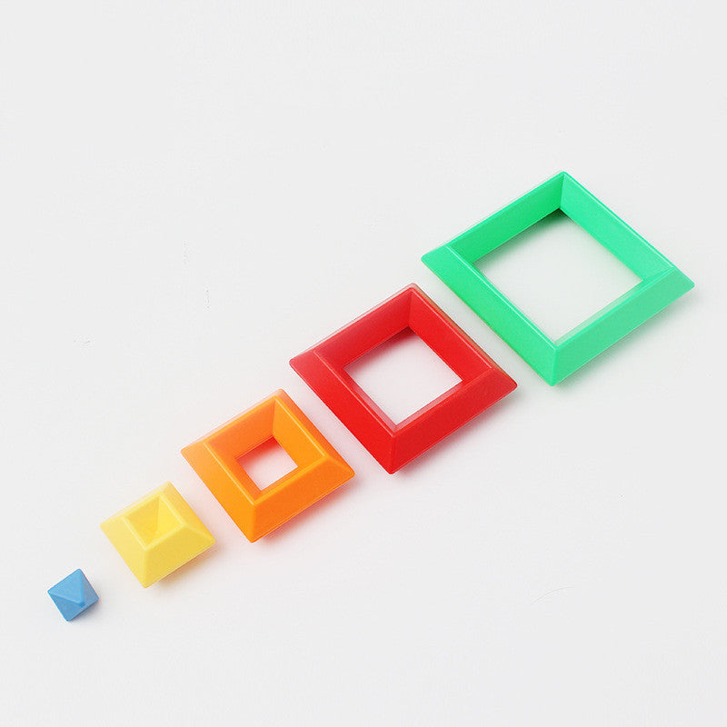 Creative construction toy for children – stackable learning wooden building blocks