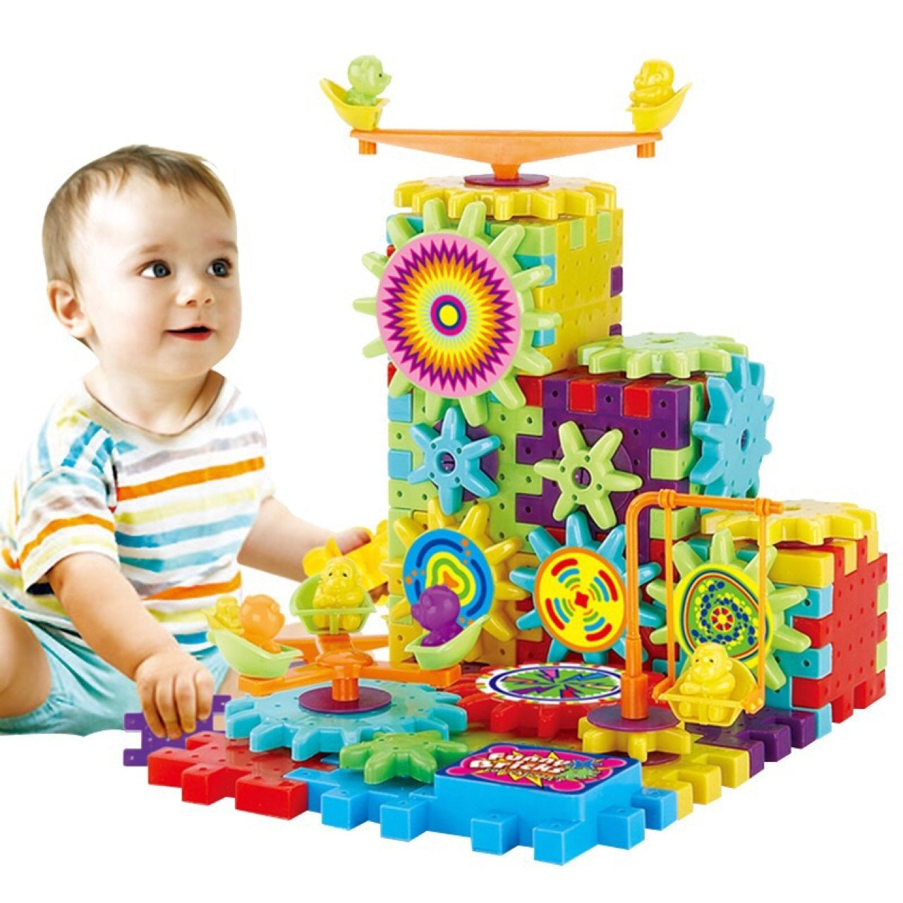 Interactive Parent-Child Time Gear Building Block Toy for Children – Creative Learning Game for Girls and Boys
