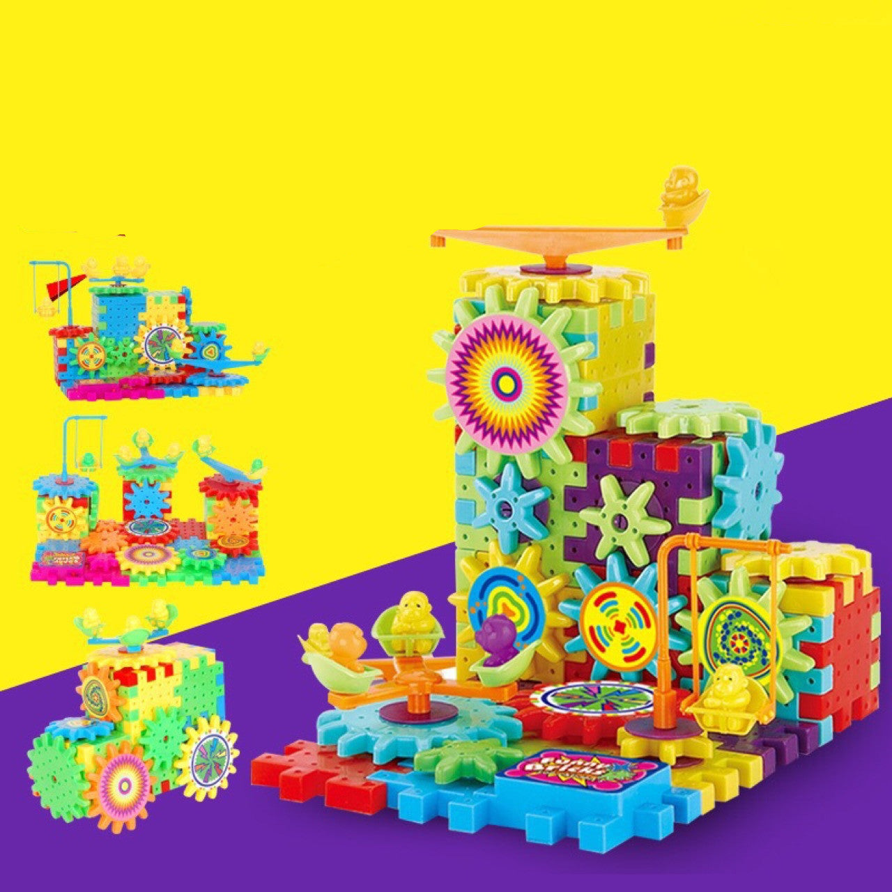 Interactive Parent-Child Time Gear Building Block Toy for Children – Creative Learning Game for Girls and Boys