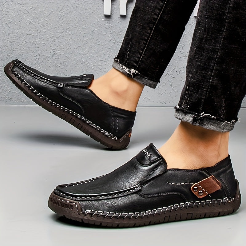 Men's Vintage-Style Moccasins – Comfortable Casual Shoes for Everyday and Office Use